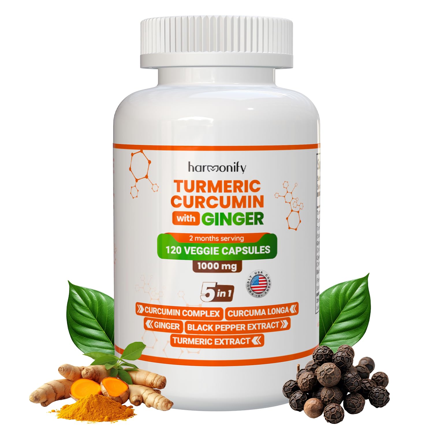 Amazon.com: HARMONIFY Turmeric Curcumin Supplement with Ginger